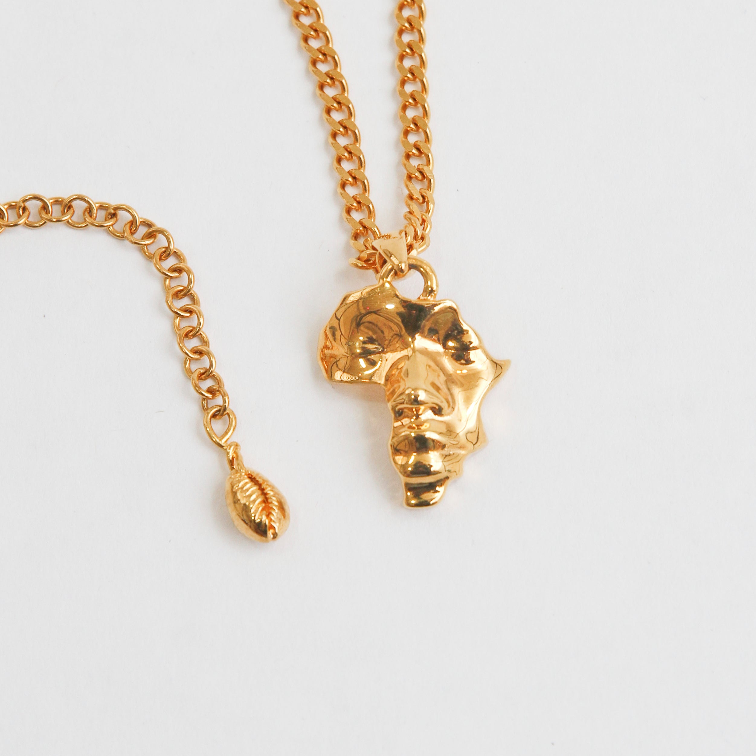 Gold Plated Motherland Africa Necklace