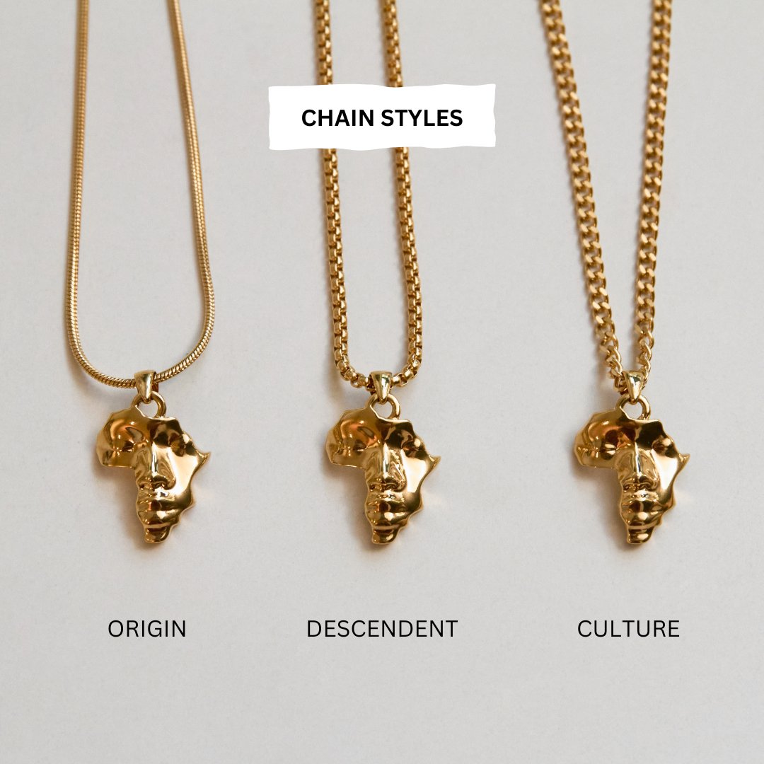 Gold Plated Motherland Africa Necklace