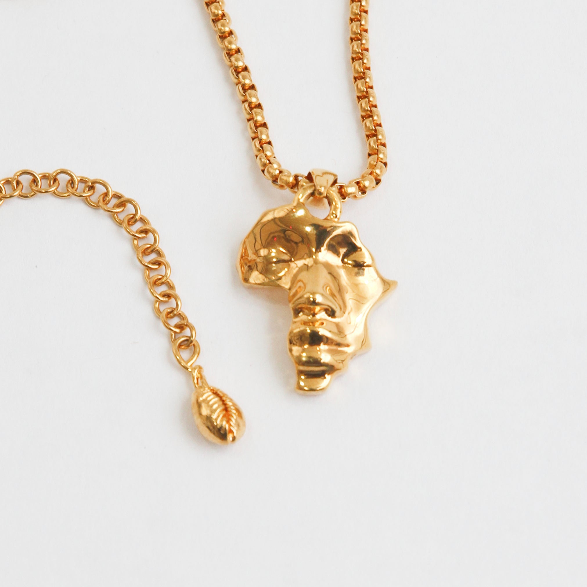 Gold Plated Motherland Africa Necklace